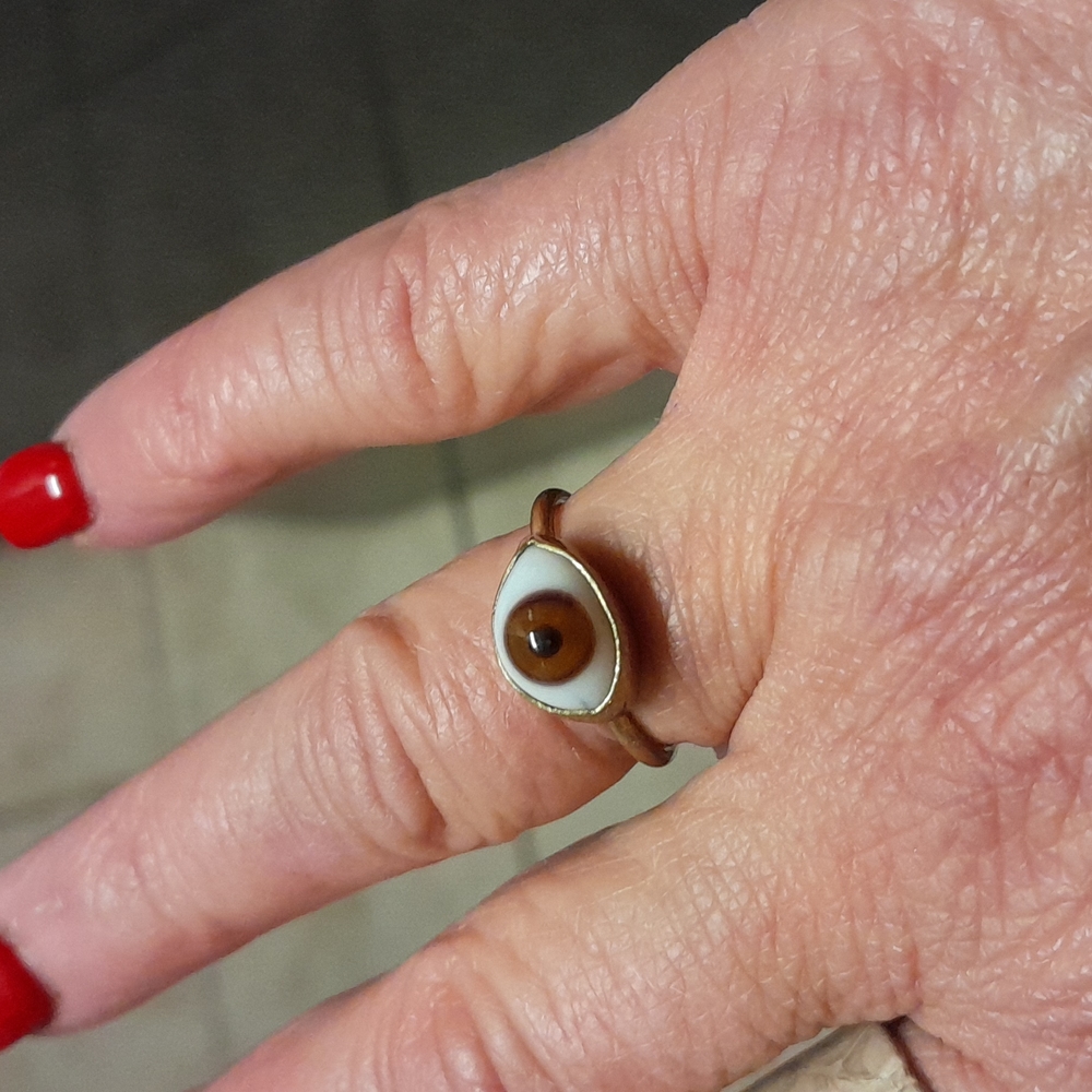 EVIL EYE PROTECTION RING 7/8
